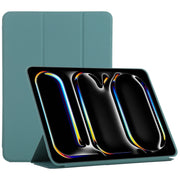 For iPad Pro 11 2024 Double-sided Clip Non-buckle Magnetic PU Smart Tablet Case(Green)