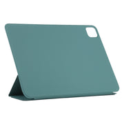 For iPad Pro 11 2024 Double-sided Clip Non-buckle Magnetic PU Smart Tablet Case(Green)