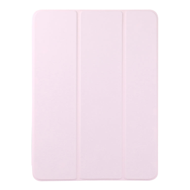 For iPad Pro 11 2024 Double-sided Clip Non-buckle Magnetic PU Smart Tablet Case(Pink)