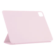 For iPad Pro 11 2024 Double-sided Clip Non-buckle Magnetic PU Smart Tablet Case(Pink)