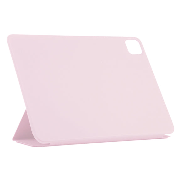 For iPad Pro 11 2024 Double-sided Clip Non-buckle Magnetic PU Smart Tablet Case(Pink)