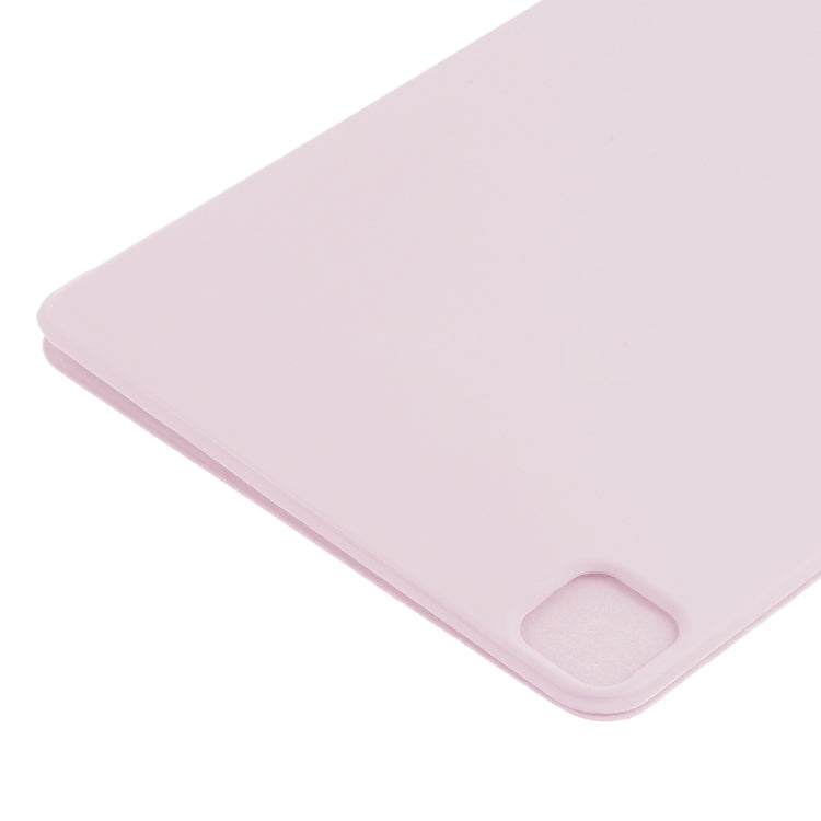 For iPad Pro 11 2024 Double-sided Clip Non-buckle Magnetic PU Smart Tablet Case(Pink)