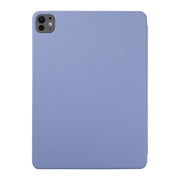 For iPad Pro 11 2024 Double-sided Clip Non-buckle Magnetic PU Smart Tablet Case(Purple)