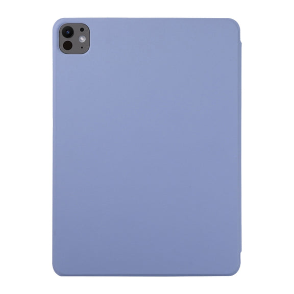 For iPad Pro 11 2024 Double-sided Clip Non-buckle Magnetic PU Smart Tablet Case(Purple)