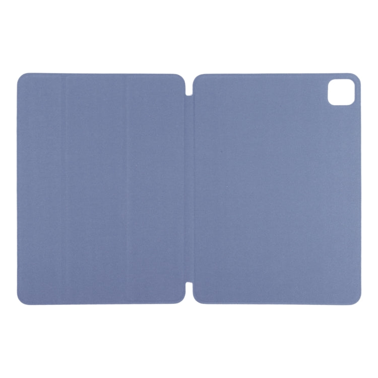 For iPad Pro 11 2024 Double-sided Clip Non-buckle Magnetic PU Smart Tablet Case(Purple)