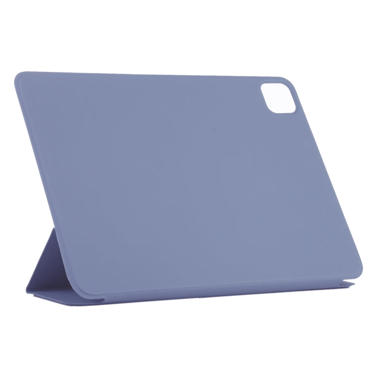For iPad Pro 11 2024 Double-sided Clip Non-buckle Magnetic PU Smart Tablet Case(Purple)