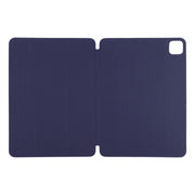 For iPad Pro 11 2024 Double-sided Clip Non-buckle Magnetic PU Smart Tablet Case(Dark Blue)