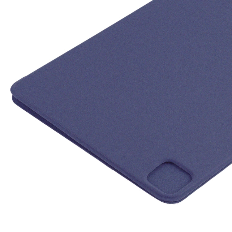 For iPad Pro 11 2024 Double-sided Clip Non-buckle Magnetic PU Smart Tablet Case(Dark Blue)