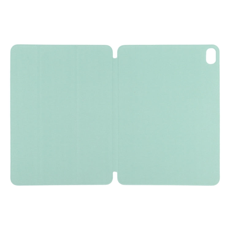 For iPad Air 11 2024 Double-sided Clip Non-buckle Magnetic PU Smart Tablet Case(Light Green)