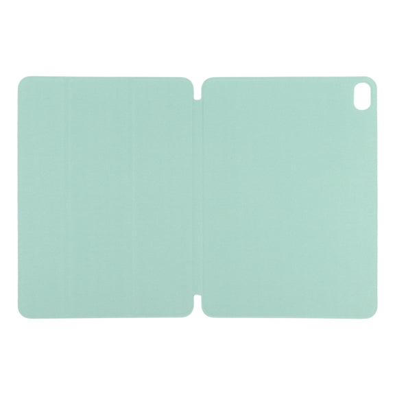 For iPad Air 11 2024 Double-sided Clip Non-buckle Magnetic PU Smart Tablet Case(Light Green)