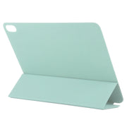 For iPad Air 11 2024 Double-sided Clip Non-buckle Magnetic PU Smart Tablet Case(Light Green)