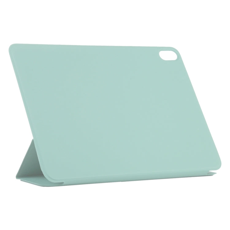For iPad Air 11 2024 Double-sided Clip Non-buckle Magnetic PU Smart Tablet Case(Light Green)