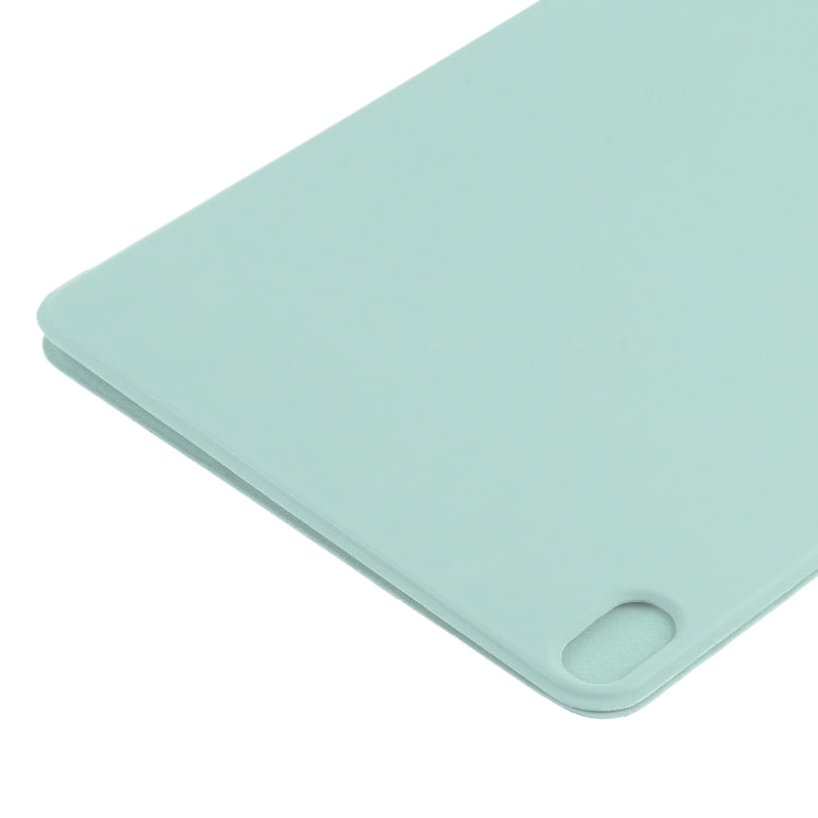 For iPad Air 11 2024 Double-sided Clip Non-buckle Magnetic PU Smart Tablet Case(Light Green)