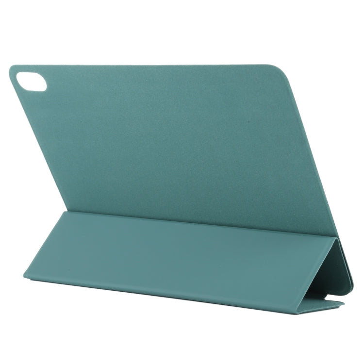 For iPad Air 11 2024 Double-sided Clip Non-buckle Magnetic PU Smart Tablet Case(Green)