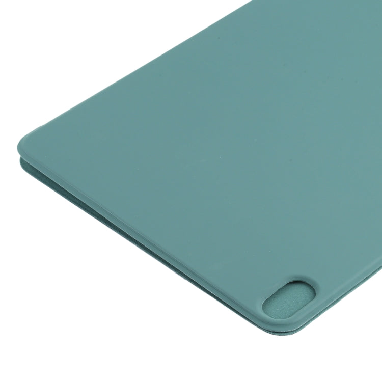 For iPad Air 11 2024 Double-sided Clip Non-buckle Magnetic PU Smart Tablet Case(Green)