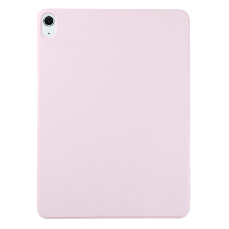 For iPad Air 11 2025 / 2024 Double-sided Clip Non-buckle Magnetic PU Smart Tablet Case(Pink)