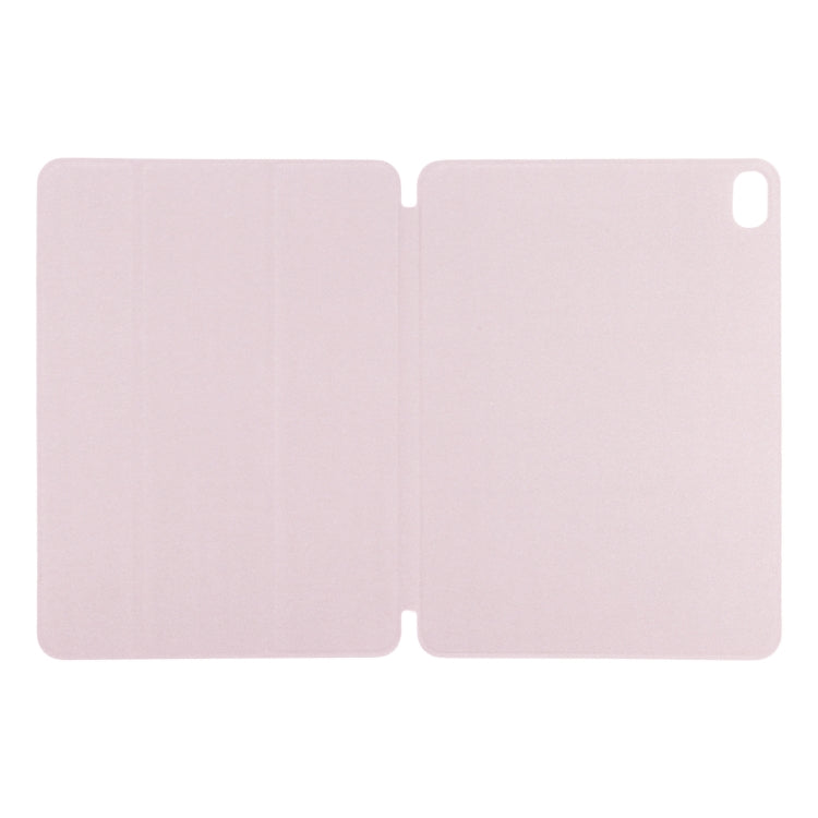For iPad Air 11 2025 / 2024 Double-sided Clip Non-buckle Magnetic PU Smart Tablet Case(Pink)