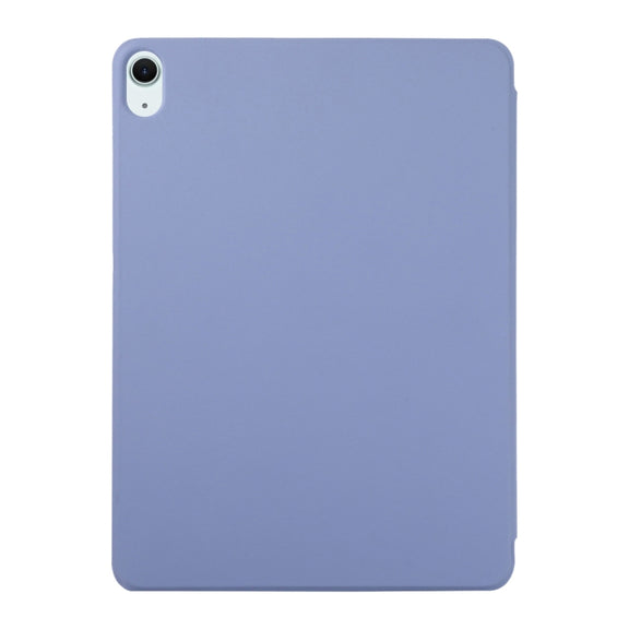 For iPad Air 11 2024 Double-sided Clip Non-buckle Magnetic PU Smart Tablet Case(Purple)