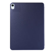 For iPad Air 11 2024 Double-sided Clip Non-buckle Magnetic PU Smart Tablet Case(Dark Blue)