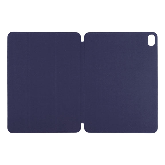 For iPad Air 11 2024 Double-sided Clip Non-buckle Magnetic PU Smart Tablet Case(Dark Blue)