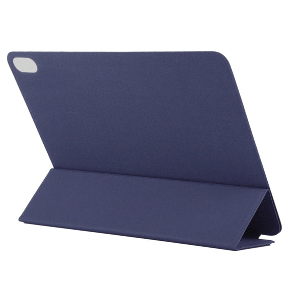 For iPad Air 11 2024 Double-sided Clip Non-buckle Magnetic PU Smart Tablet Case(Dark Blue)