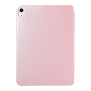 For iPad Air 11 2024 Double-sided Clip Non-buckle Magnetic PU Smart Tablet Case(Rose Gold)