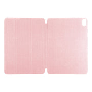 For iPad Air 11 2024 Double-sided Clip Non-buckle Magnetic PU Smart Tablet Case(Rose Gold)