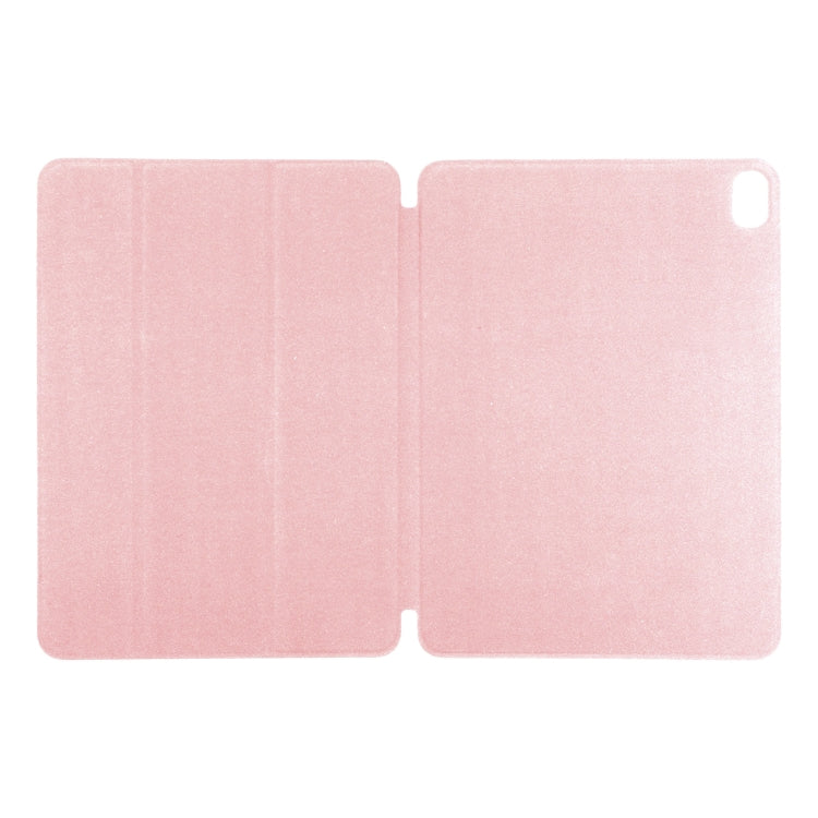 For iPad Air 11 2024 Double-sided Clip Non-buckle Magnetic PU Smart Tablet Case(Rose Gold)