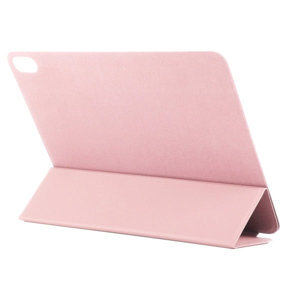 For iPad Air 11 2024 Double-sided Clip Non-buckle Magnetic PU Smart Tablet Case(Rose Gold)