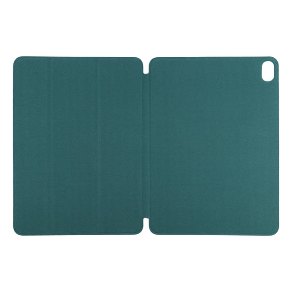 For iPad Air 11 2025 / 2024 Double-sided Clip Non-buckle Magnetic PU Smart Tablet Case(Dark Green)