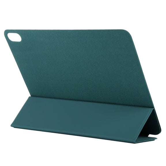 For iPad Air 11 2025 / 2024 Double-sided Clip Non-buckle Magnetic PU Smart Tablet Case(Dark Green)