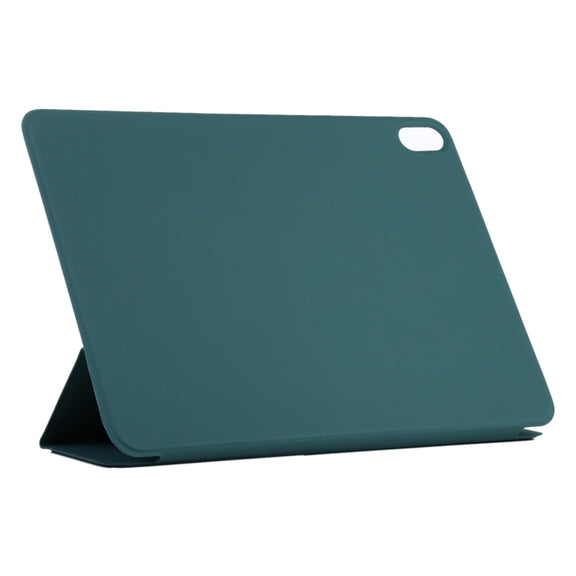 For iPad Air 11 2025 / 2024 Double-sided Clip Non-buckle Magnetic PU Smart Tablet Case(Dark Green)