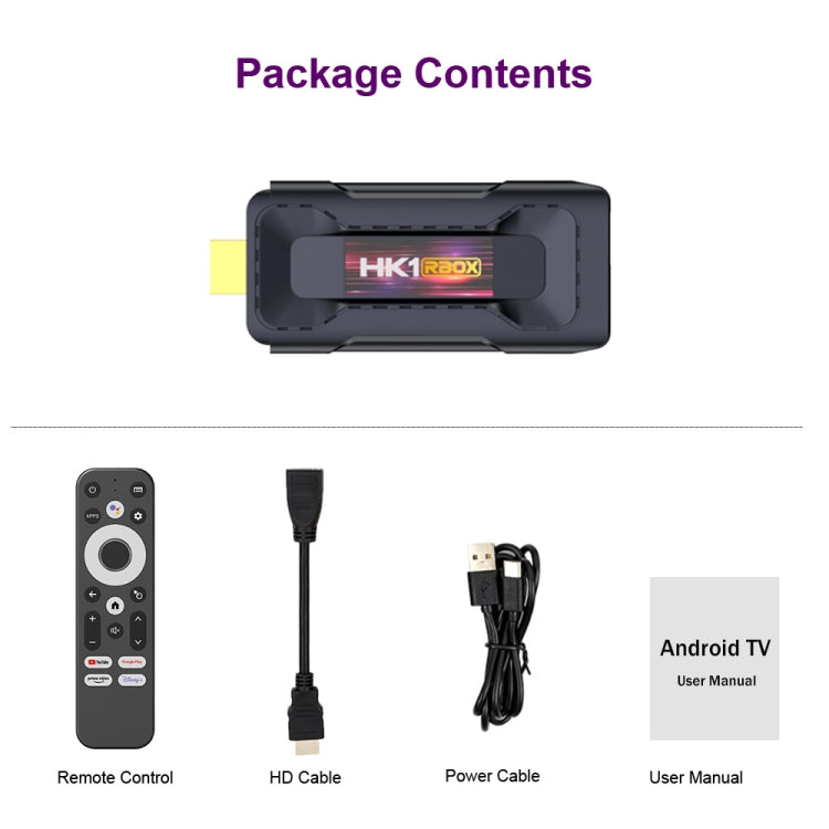 HK1 RBOX D8 RK3528 Android 13.0 Quad Core 8K HD Wifi6 Bluetooth TV Stick, RAM:2GB+16GB(EU Plug)