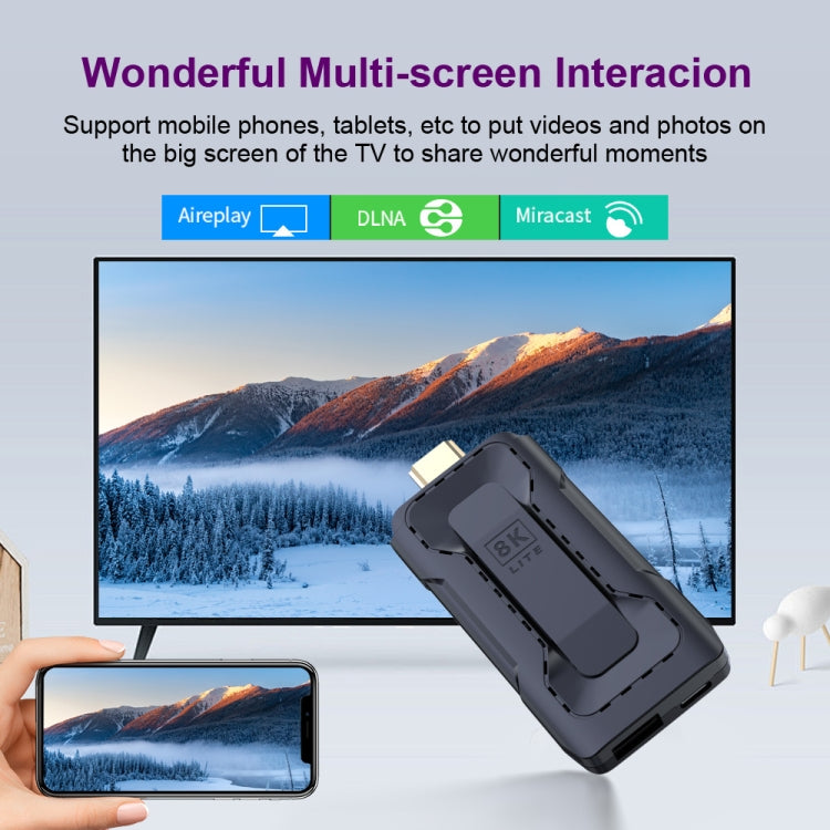HK1 RBOX D8 RK3528 Android 13.0 Quad Core 8K HD Wifi6 Bluetooth TV Stick, RAM:2GB+16GB(EU Plug)
