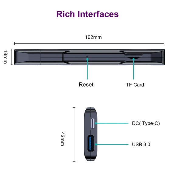 HK1 RBOX D8 RK3528 Android 13.0 Quad Core 8K HD Wifi6 Bluetooth TV Stick, RAM:2GB+16GB(US Plug)