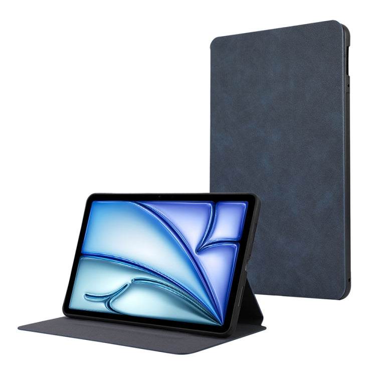 For iPad Air 11 2024 / Air 11 2025 TPU Flip Tablet Protective Leather Case(Dark Blue)