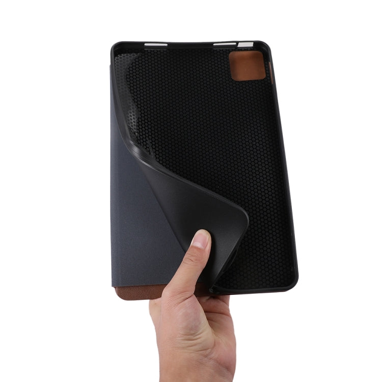 For iPad Air 11 2024 TPU Flip Tablet Protective Leather Case(Brown)