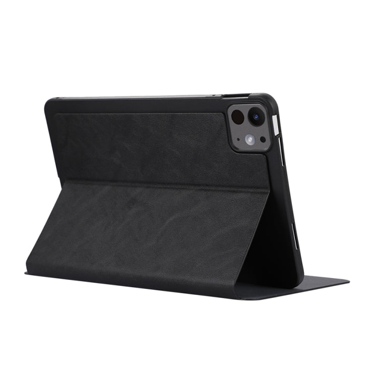 For iPad Pro 11 2024 TPU Flip Tablet Protective Leather Case(Black)