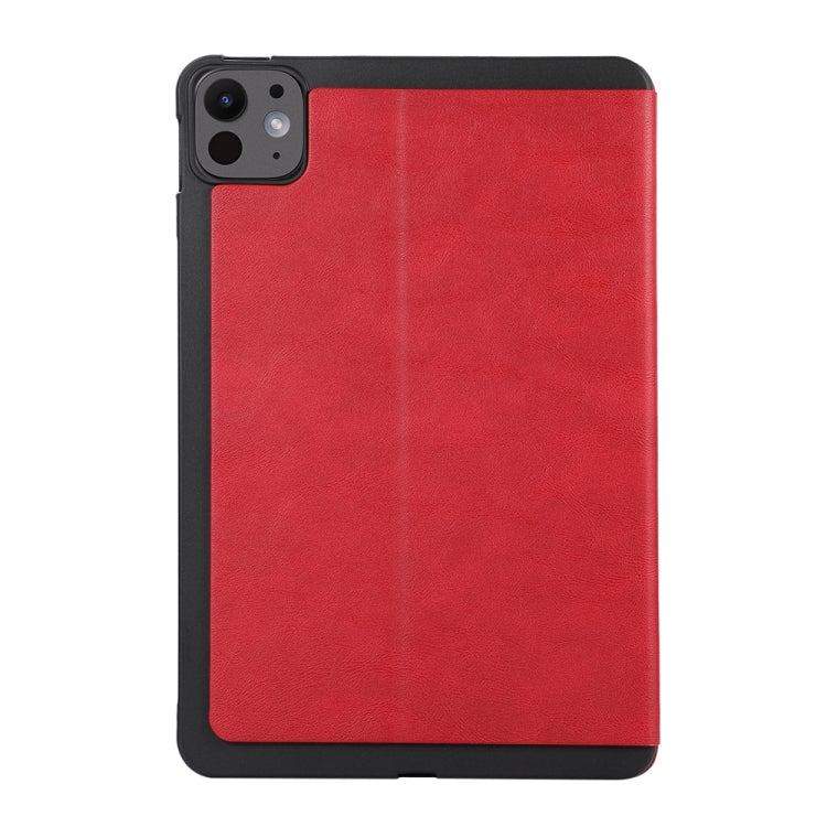For iPad Pro 11 2024 TPU Flip Tablet Protective Leather Case(Red)