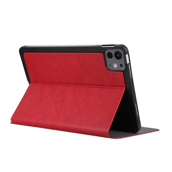 For iPad Pro 11 2024 TPU Flip Tablet Protective Leather Case(Red)