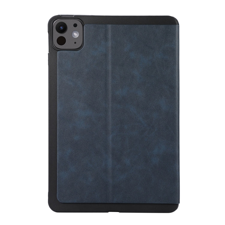 For iPad Pro 11 2024 TPU Flip Tablet Protective Leather Case(Dark Blue)