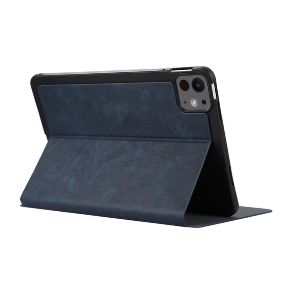 For iPad Pro 11 2024 TPU Flip Tablet Protective Leather Case(Dark Blue)