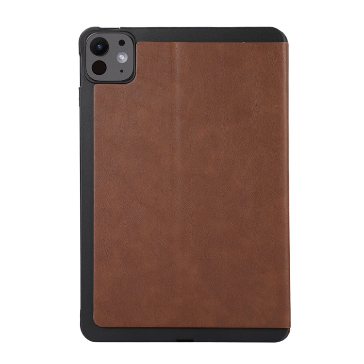For iPad Pro 11 2024 TPU Flip Tablet Protective Leather Case(Brown)