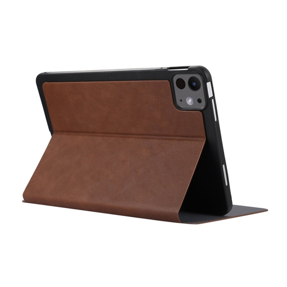 For iPad Pro 11 2024 TPU Flip Tablet Protective Leather Case(Brown)