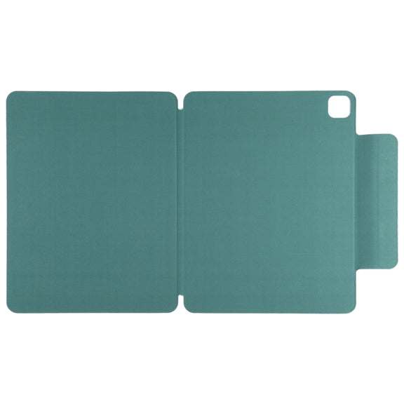 For iPad Pro 13 2024 Double-sided Clip Fixed Buckle Magnetic PU Leather Smart Tablet Case(Green)