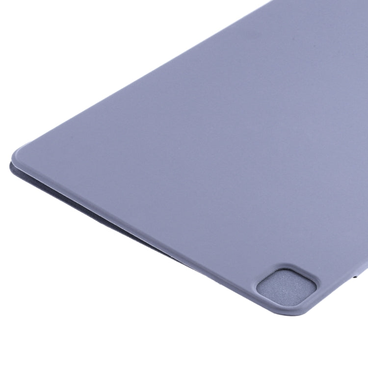 For iPad Pro 13 2024 Double-sided Clip Fixed Buckle Magnetic PU Leather Smart Tablet Case(Purple)