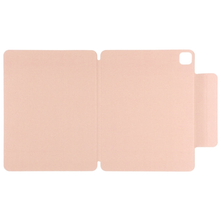 For iPad Pro 13 2024 Double-sided Clip Fixed Buckle Magnetic PU Leather Smart Tablet Case(Gold)