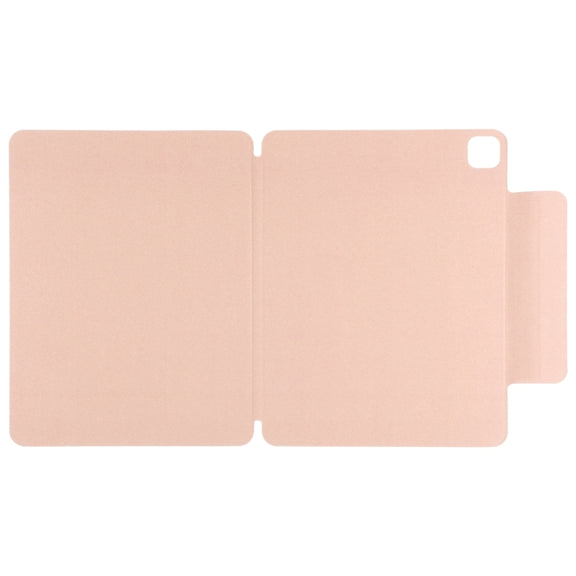 For iPad Pro 13 2024 Double-sided Clip Fixed Buckle Magnetic PU Leather Smart Tablet Case(Gold)