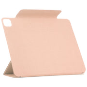 For iPad Pro 13 2024 Double-sided Clip Fixed Buckle Magnetic PU Leather Smart Tablet Case(Gold)