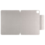 For iPad Pro 13 2024 Double-sided Clip Fixed Buckle Magnetic PU Leather Smart Tablet Case(Grey)